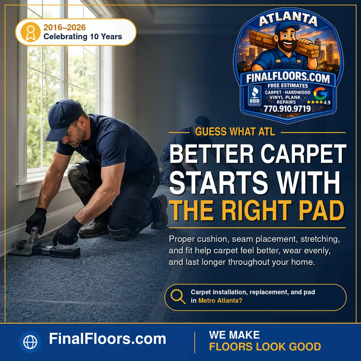 The Part of a Carpet Installation You Stop Seeing the Moment the Job Is Finished — Final Floors flooring article