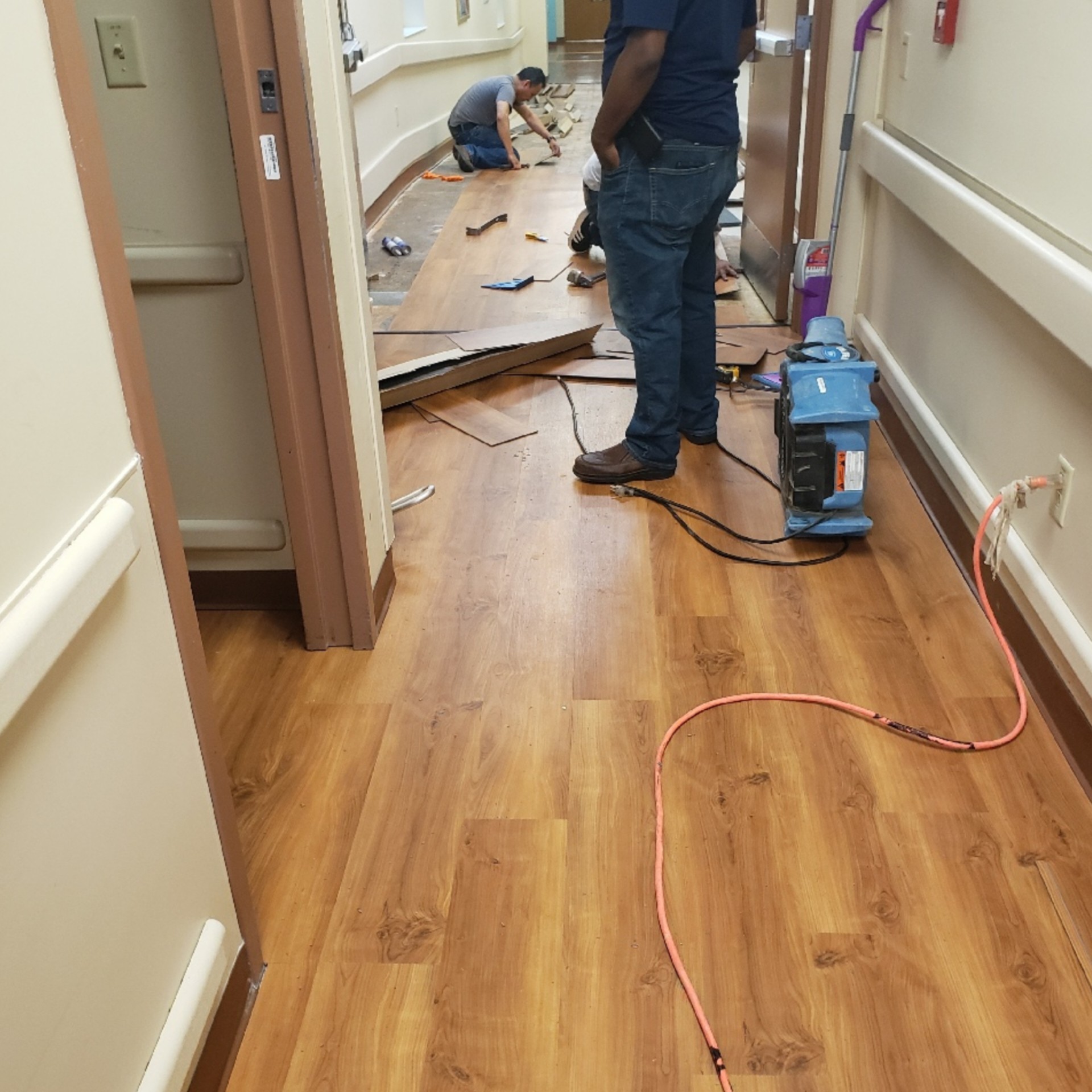Commercial flooring installation project by Final Floors LLC
